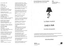 Lady's Folk à Genève - biblio-discographie réalisée par la bibliothèque